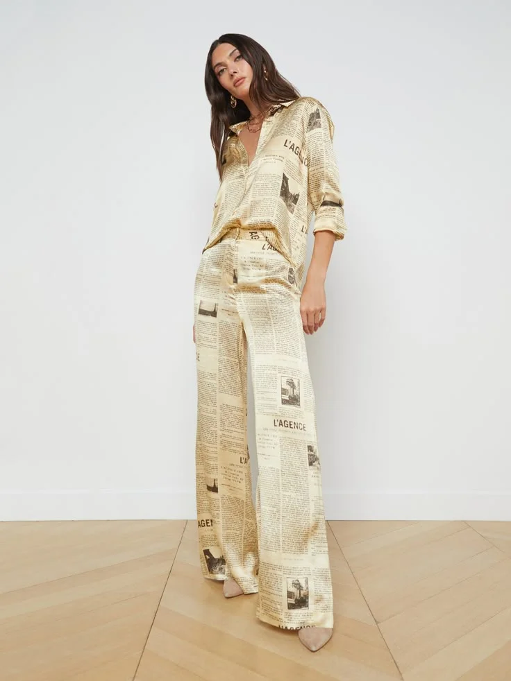Fashion model in designer outfit